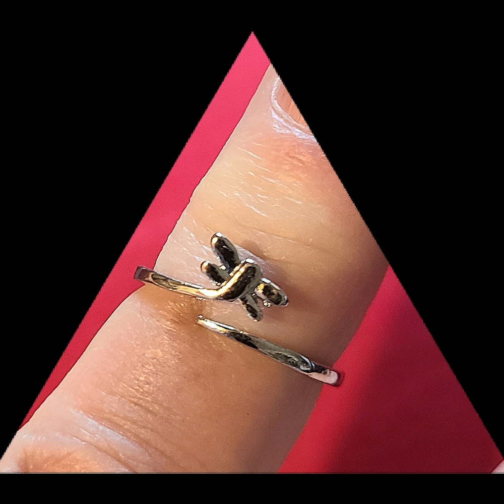 SILVER BUTTERFLY ADJUSTABLE 925 SILVER RING